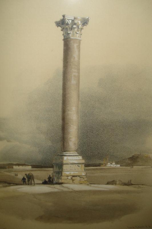 Nineteenth CenturyHand Colored Duotone Lithograph by David Roberts,