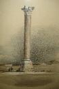Nineteenth CenturyHand Colored Duotone Lithograph by David Roberts,