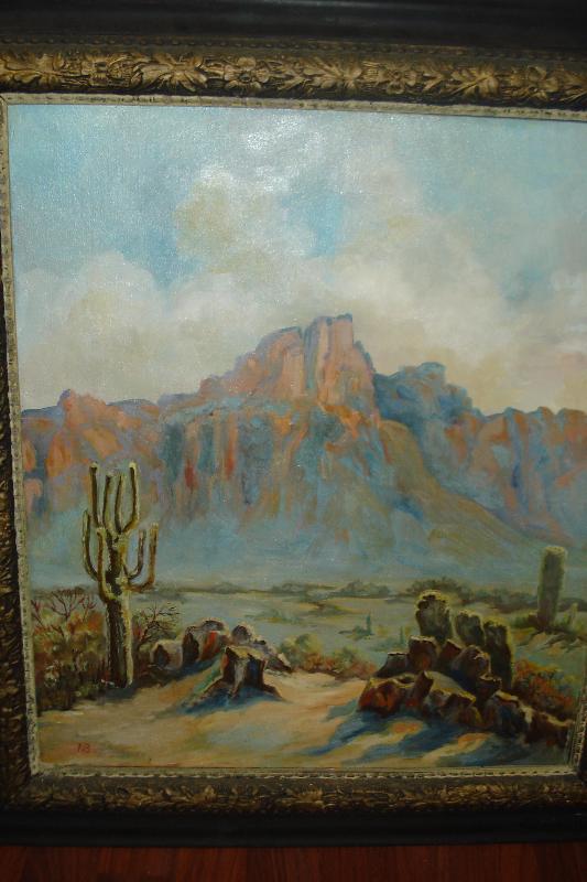 Early Twentieth Century American Western Oil On Canvas, Signed,