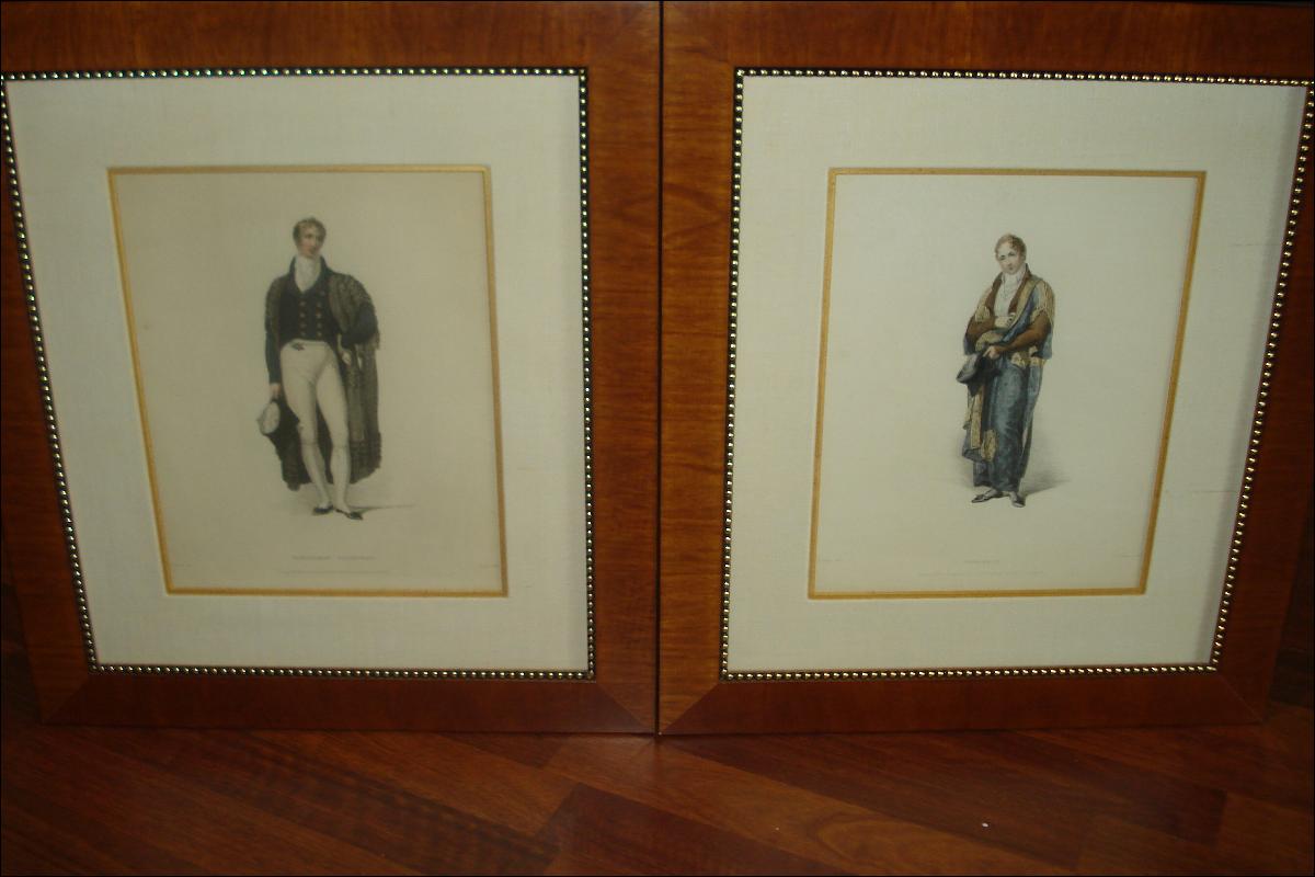 Early Nineteenth Century Engravings, Hand Colored (Pair) By John Samuel Agar, After Thomas Uwins (1782-1857),