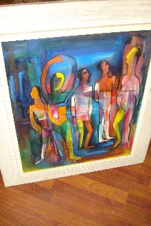 Outstanding Mid Century Oil On Board By Gene Artman, 1954
