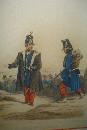 Pair Of Original Hand Colored Lithographs, French Military, 1845,