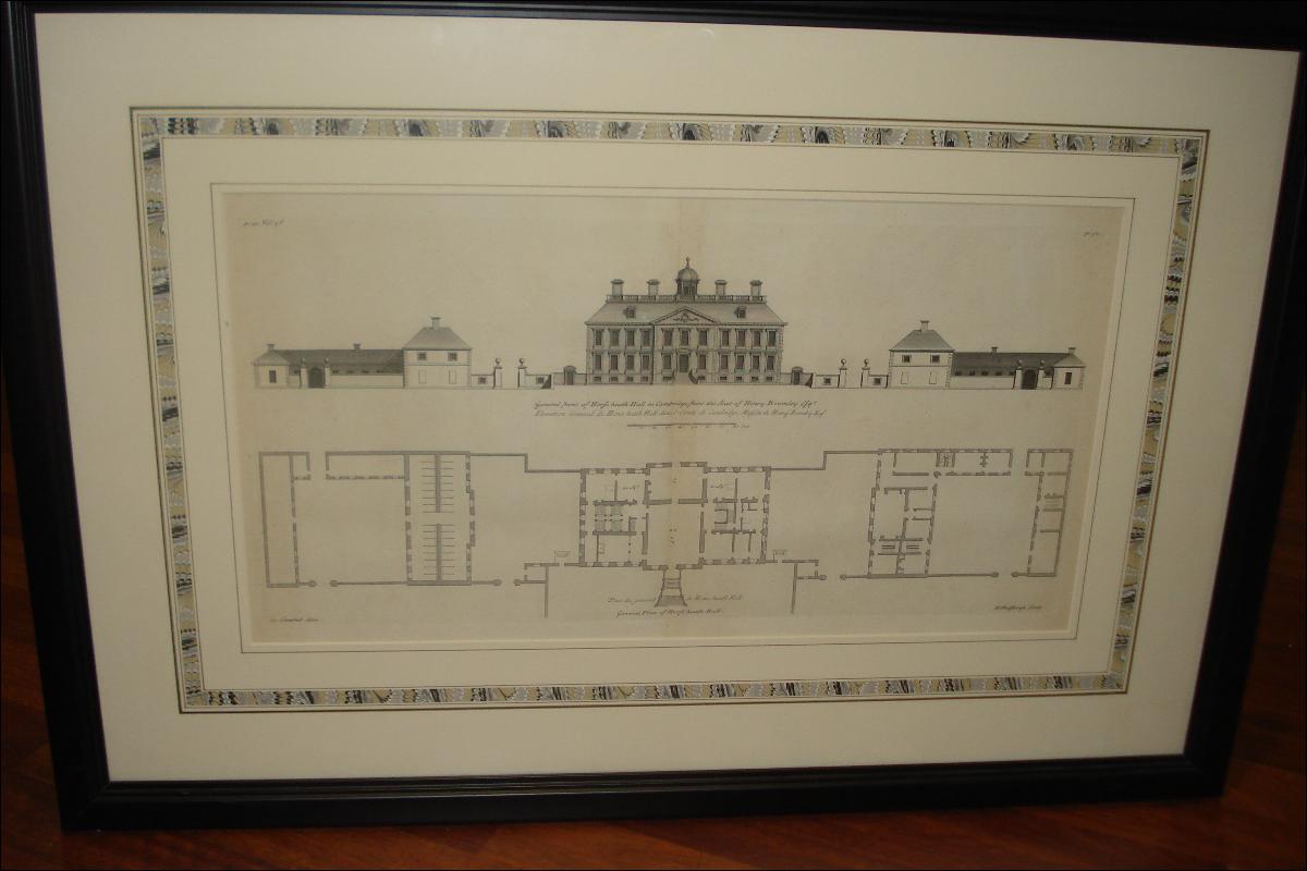 Original Early Eighteenth Century Copperplate Engravings (Pair) By Colin Campbell,