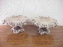 Pair Antique Ornate Reticulated Tiffany & Co Sterling Silver Footed Compotes