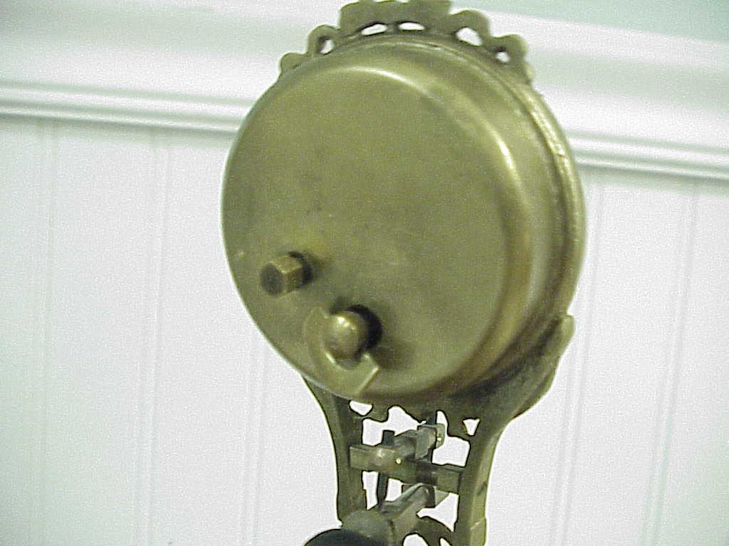 Antique Semi Nude Cast Bronze Woman Junghans Swinger Clock 14.5