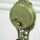 Antique Semi Nude Cast Bronze Woman Junghans Swinger Clock 14.5