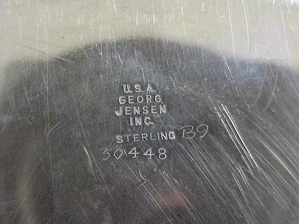 Vintage Georg Jensen USA Round Sterling Silver Platter #448 13.75