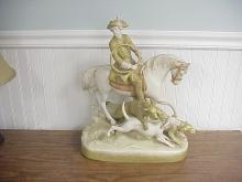 Antique Czechoslovakian Porcelain Fox Hunt Figure 29