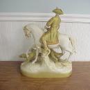 Antique Czechoslovakian Porcelain Fox Hunt Figure 29