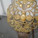 Eighteenth Century American Andirons (Pair), Pierced Bronze and Cast Iron