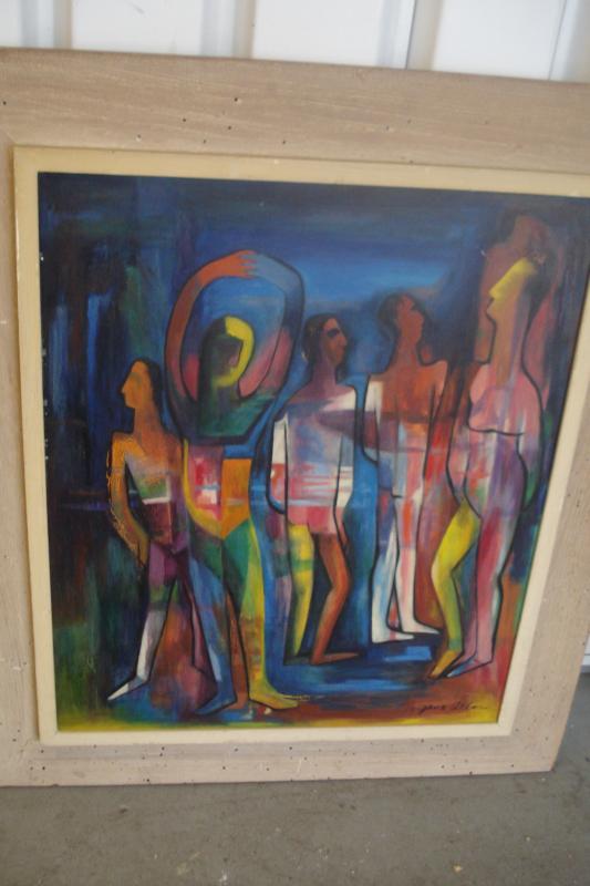 Outstanding Mid Century Oil On Board By Gene Artman, 1954