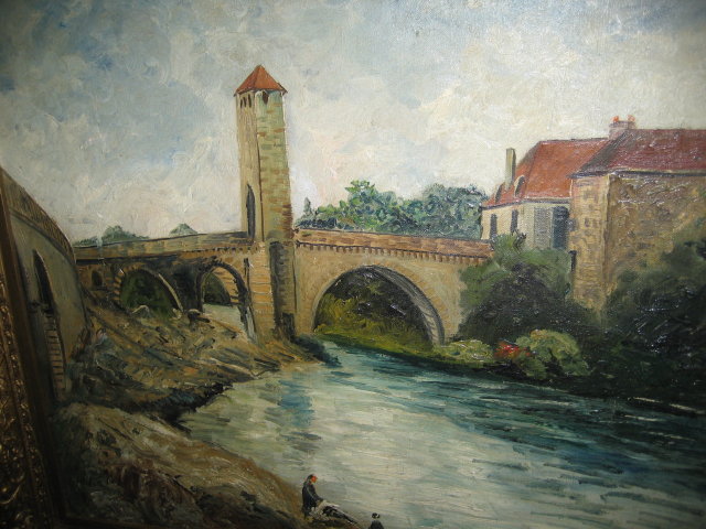 French 19th Century Oil on Canvas by Farge