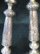 Pair of Antique Silver Candlesticks, Russian, Signed J. Ehrlich,