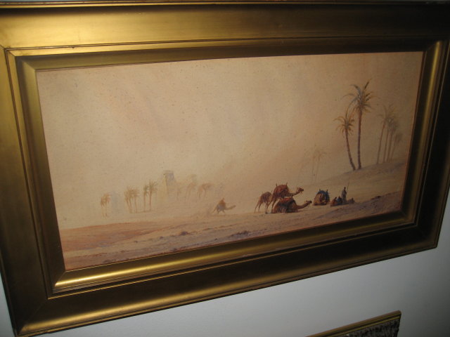 Nineteenth Century Watercolor on Paper, Orientalist Scene, Signed ,