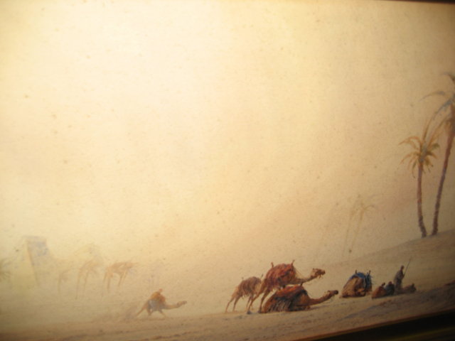Nineteenth Century Watercolor on Paper, Orientalist Scene, Signed ,