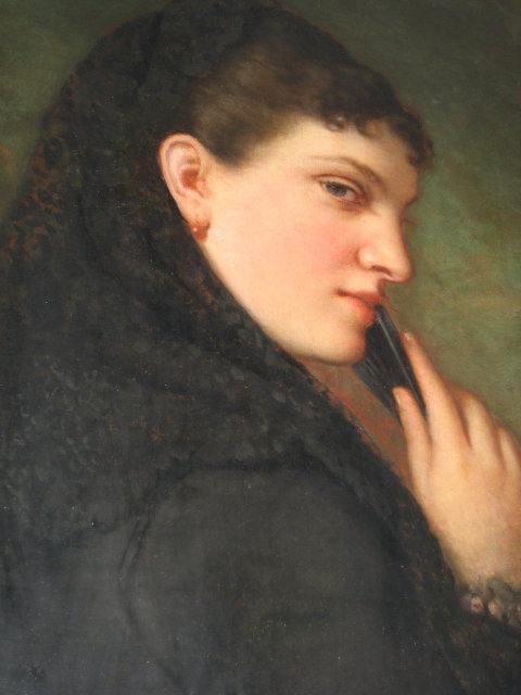 Nineteenth Century Oil on Canvas by Charles Tuttle,