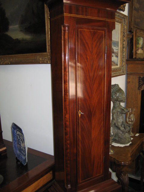 Late Eighteenth Century Original Baltimore Mahogany Tallcase Clock (Longcase or Grandfather Clock) by William Atkinson