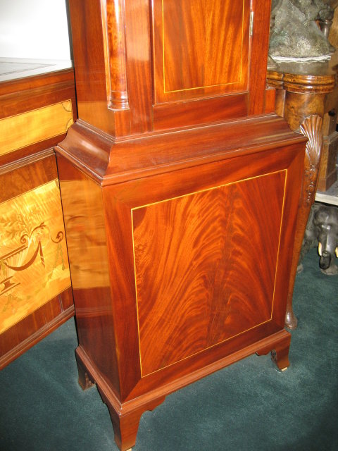 Late Eighteenth Century Original Baltimore Mahogany Tallcase Clock (Longcase or Grandfather Clock) by William Atkinson