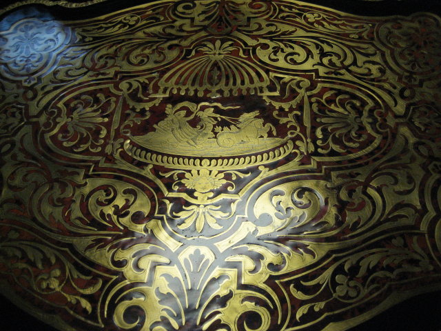 Early Nineteenth Century French Boulle Center Table with Singular Front Drawer and Exquisitely Detailed Ormolu Mounts