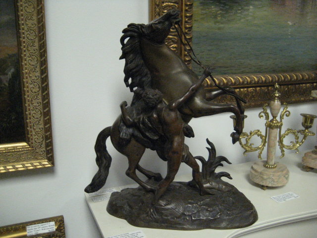 Pair of Late Ninteenth Century French Marly Horses in the Manner of Guillaume Coustou