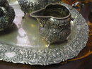 European Nineteenth Century Repousse Silver Chocolate Set With Matching Tray