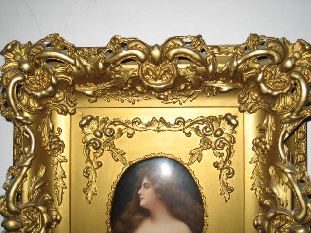 Late Nineteenth to Early Twentieth Century Oil on KPM Porcelain Plaque