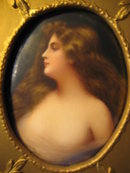 Late Nineteenth to Early Twentieth Century Oil on KPM Porcelain Plaque