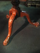 Original Nineteenth Century Mahogany Dumbwaiter (Server) of Three Tiers, Queen Anne, Acanthus Carved Knees And Carved Paw Feet