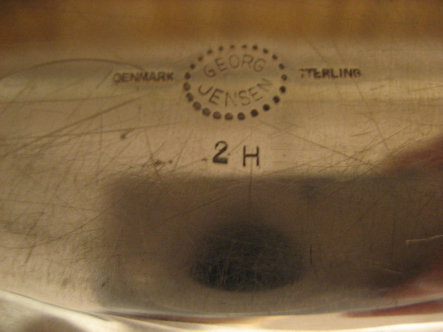 George Jensen Sterling Silver Hollowware Oval Serving Tray Blossom Pattern # 2H Circa 1919