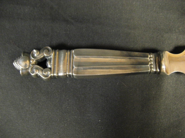 George Jensen Sterling Silver Cake Knife with Stainless Steel Blade of the
