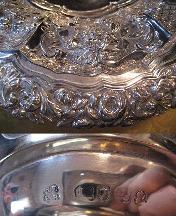 Sterling Silver English Basket with Handle