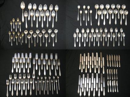 Tiffany & Co. Reeded Edge Sterling Silver Flatware Set 159 Pieces, 197 Troy Ozt.