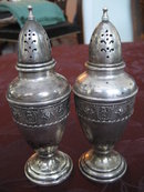 Wallace Grande Baroque Pair Sterling Silver Salt and Pepper Shakers