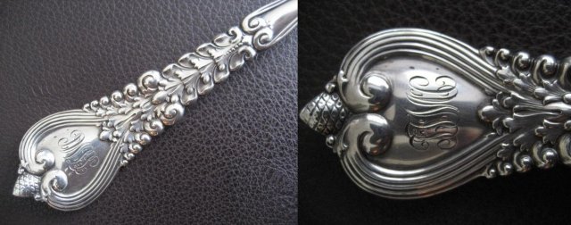 Tiffany & Co. Makers Florentine Sterling Silver Serving Fish Knife with Monogram