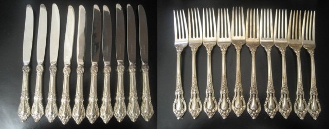Lunt Eloquence Sterling Silver Dinner Flatware Set 52 Pieces