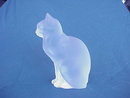 Old Lalique France Frosted Glass Figure of a Cat 8