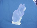 Old Lalique France Frosted Glass Figure of a Cat 8