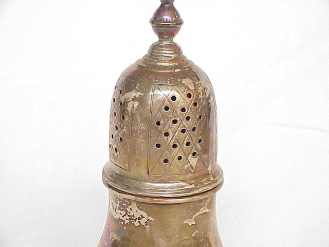 Antique British Sterling Silver Sugar Shaker / Muffineer