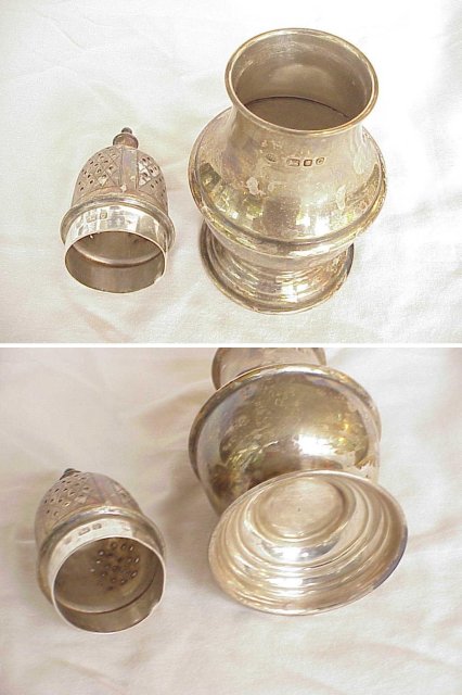 Antique British Sterling Silver Sugar Shaker / Muffineer