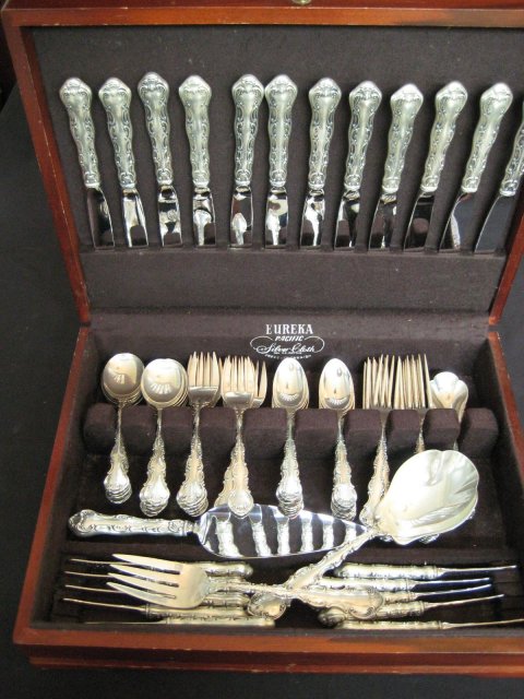 81 Piece Set Gorham Strasbourg Sterling Silver Flatware