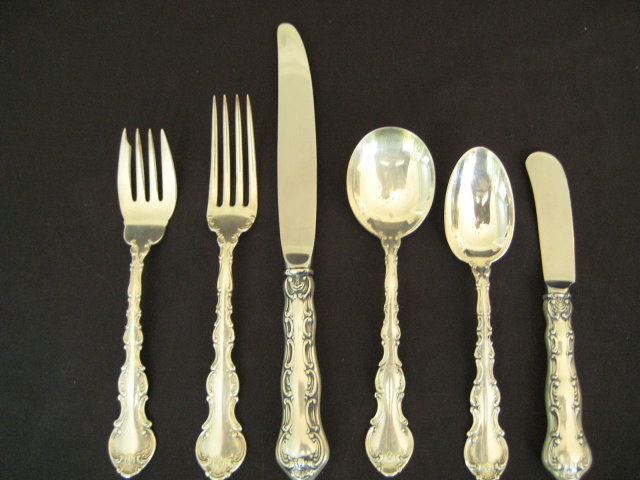 81 Piece Set Gorham Strasbourg Sterling Silver Flatware