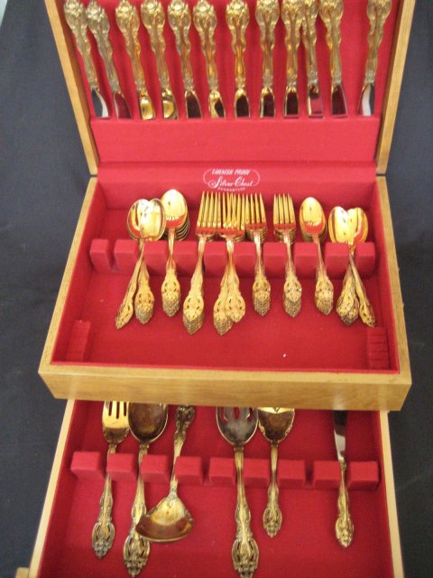 66 Piece Set Gorham GOLDEN LA SCALA Sterling Silver Flatware