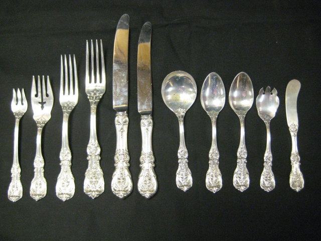 146pc Set Red & Barton Frncis I Sterling Silver Flatware