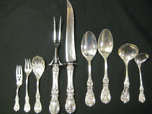 146pc Set Red & Barton Frncis I Sterling Silver Flatware