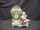 Antique Meissen Porc Cherub / Putti Figure Clock 12