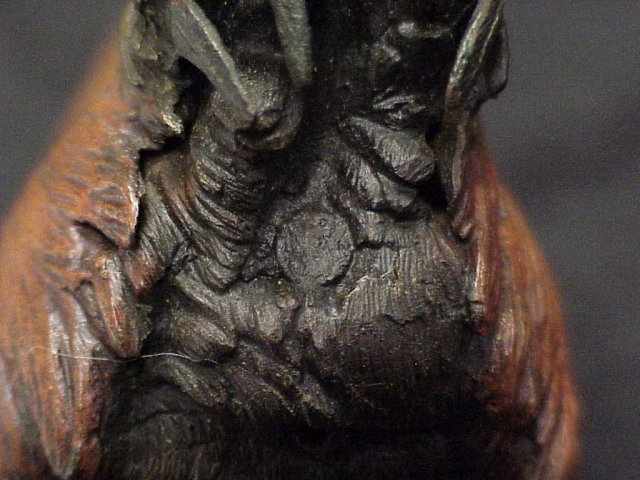Old Hand Painted Cast Vienna Bronze Rooster Figure 7