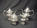 4 piece Wallace Grande Baroque Sterling Silver Tea Set