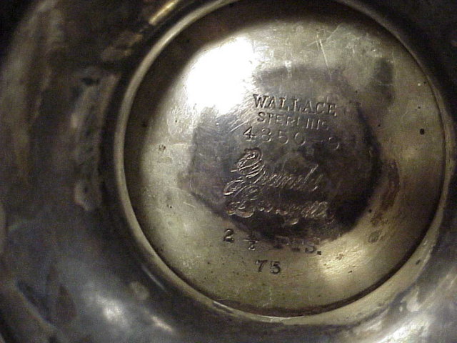 4 piece Wallace Grande Baroque Sterling Silver Tea Set