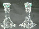 Pr Tiffany & Co Clear Cut Crystal Candlesticks 7