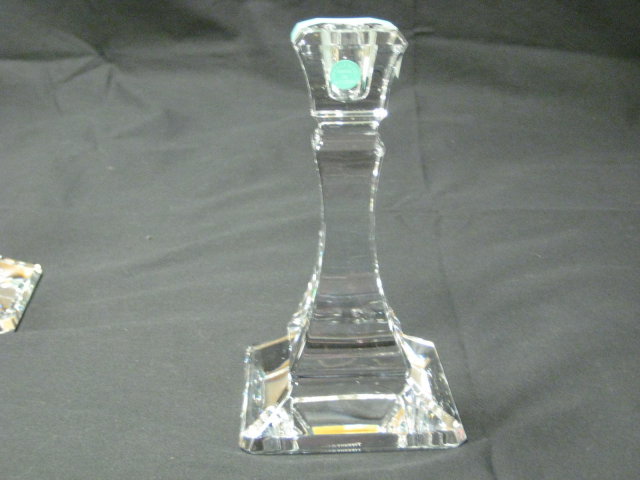 Pr Tiffany & Co Clear Cut Crystal Candlesticks 7